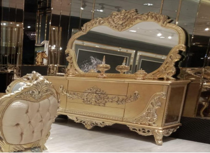 Sideboard Mirror Luxury Group Dresser Set Dressers Cabinet Sideboards Gold